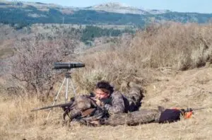 glassing on a mountain hunting