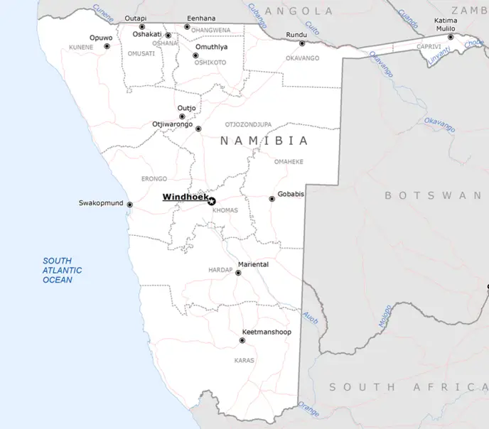 namibia map